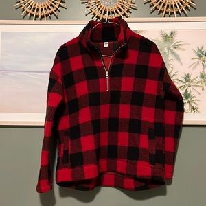 Old Navy Plaid Sherpa Jacket